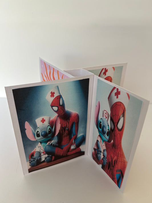 Beterschap kaart Stitch Spider-Man